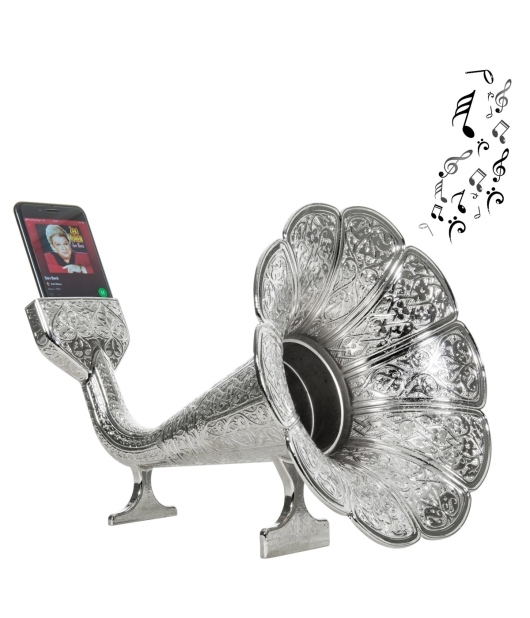 Nostaljik Akustik Gramofon Iphone-Android İle Uygun 24 X 34 X 25 Cm